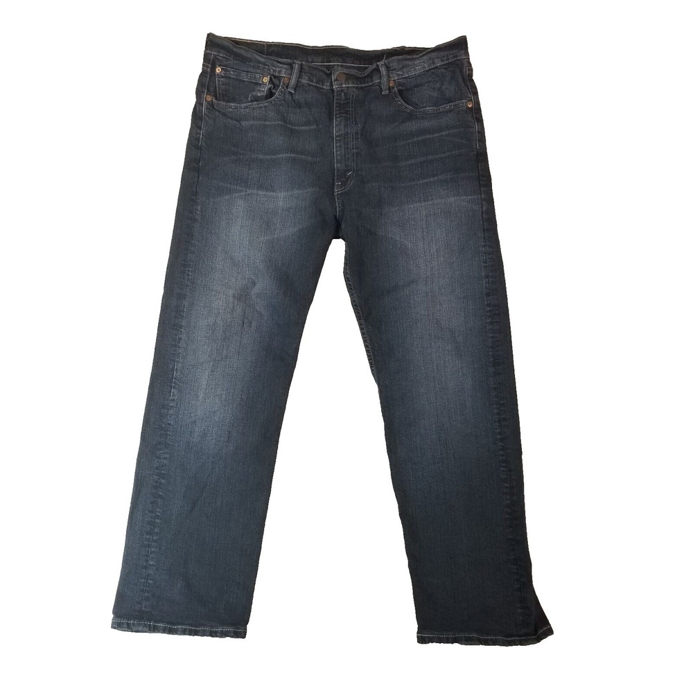 Levi's 505 jeans men's 38x30 regular fit straight blue flex stretch denim pants